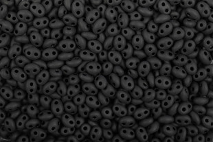 Бисер Чехия " GAMMA" TWIN 1 321- 96001 2. 5 x 5 мм 5 г 1- й сорт T005 черный/ мат. ( 23980/ 1 ) 