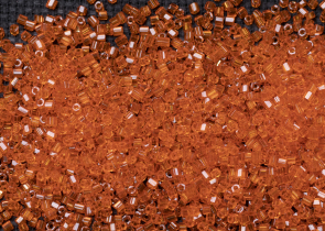 Бисер Чехия рубка 10/0 50г 90030 прозрачный насыщенный оранжевый