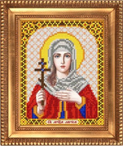 Рисунок на ткани для вышивки бисером И-5115 Святая Мученица Лариса 13,5х17см